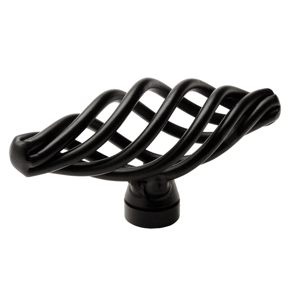 Cosmas 9991FB Flat Black Birdcage Cabinet Knob