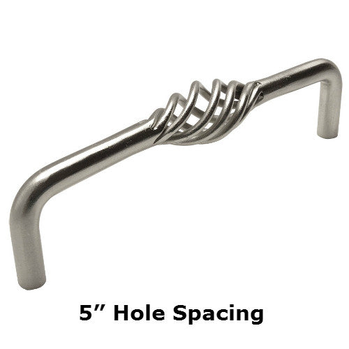 Cosmas 9992-128SN Satin Nickel Birdcage Cabinet Pull