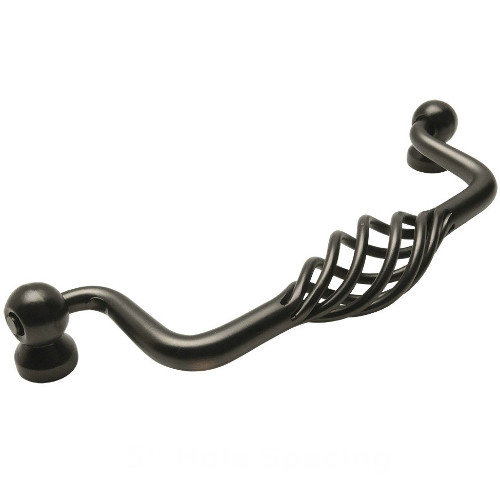 Cosmas 9993-128ORB Oil Rubbed Bronze Birdcage Cabinet Pull
