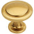 One and a quarter inch diameter cabinet knob in gold champagne finish