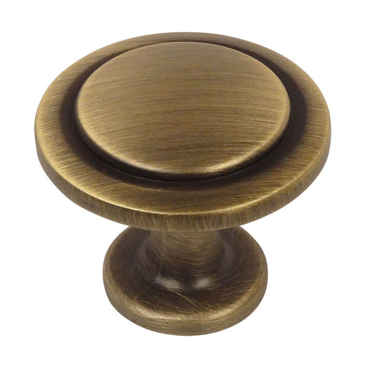 Cosmas 10 Pack 5560BAB Brushed Antique Brass Cabinet Hardware Round Knob Cosmas 10 Pack 5560BAB Brushed Antique Brass Cabinet Hardware Round Knob