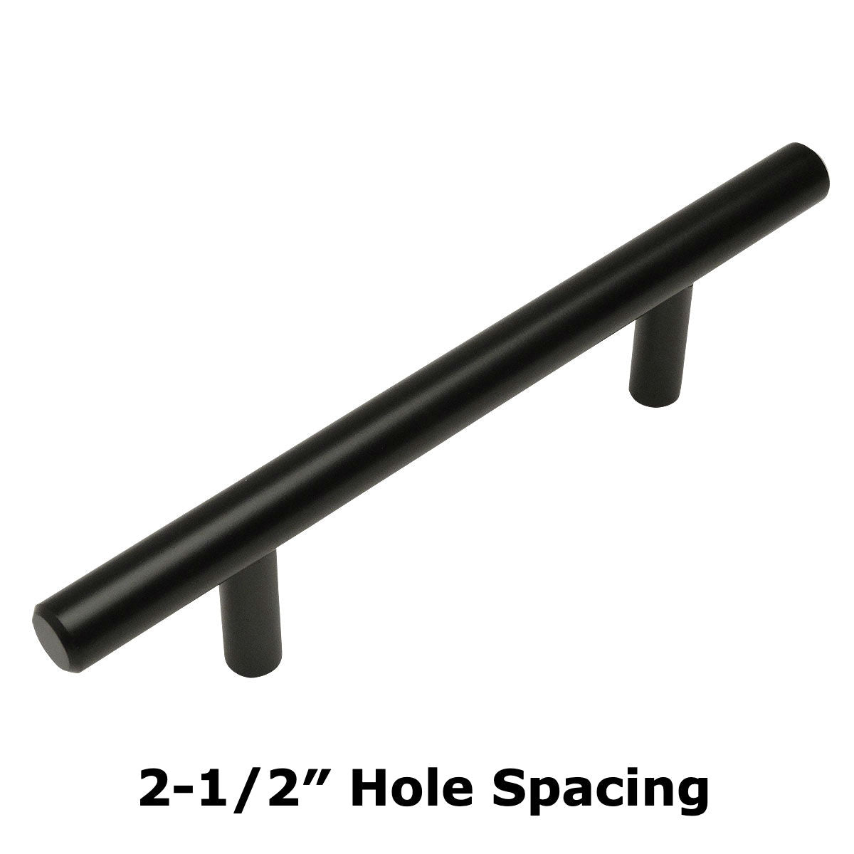 Cosmas 404-2.5FB Flat Black Slim Line Euro Style Bar Pull