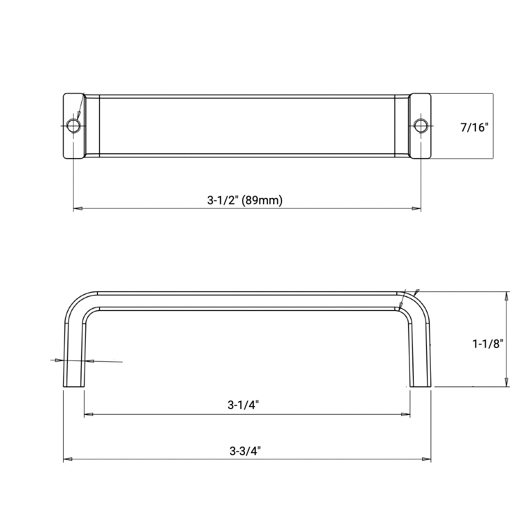 Cosmas 886-3.5SN Satin Nickel Cabinet Pull