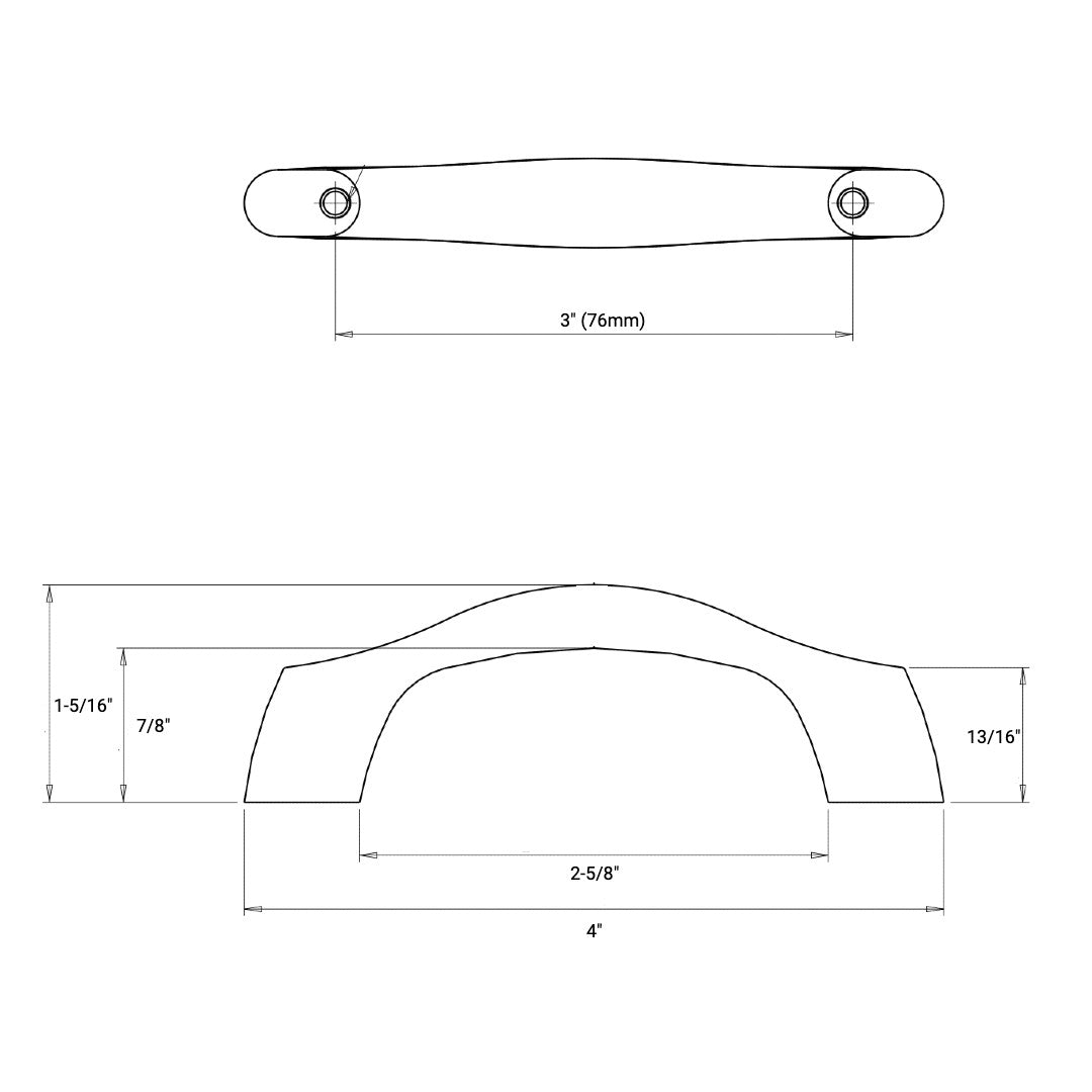 Cosmas 9444-3SN Satin Nickel Contemporary Cabinet Pull