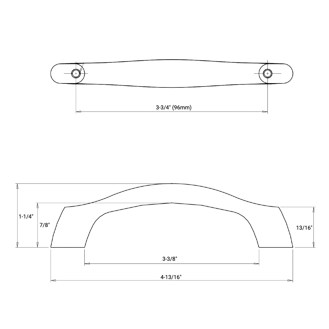 Cosmas 9444-96SN Satin Nickel Contemporary Cabinet Pull
