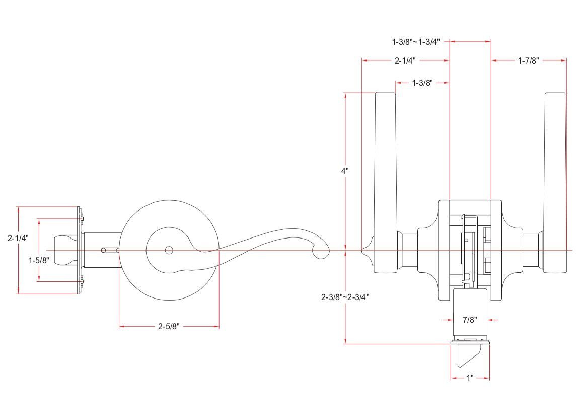 Cosmas 50 Series Satin Nickel Privacy Door Lever