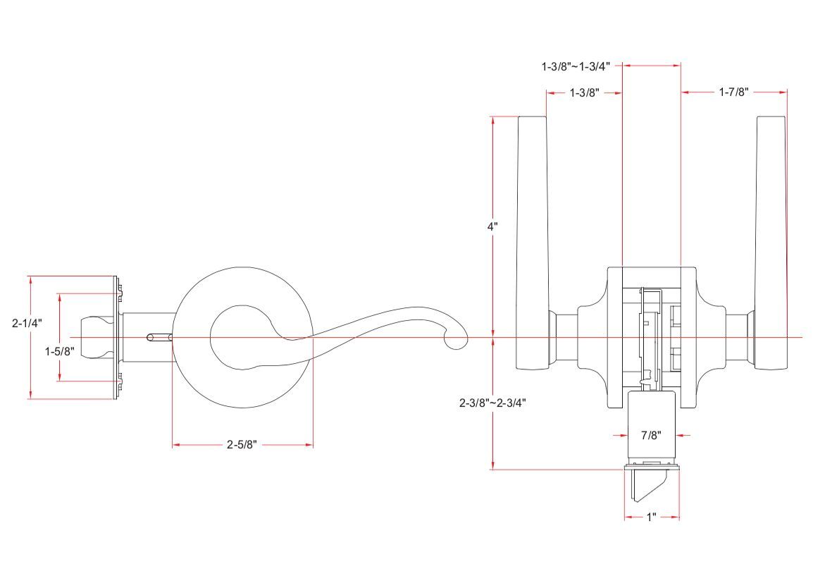 Cosmas 50 Series Oil Rubbed Bronze Passage Door Lever