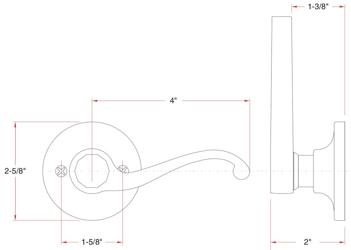 Cosmas 50 Series Oil Rubbed Bronze Dummy Door Lever
