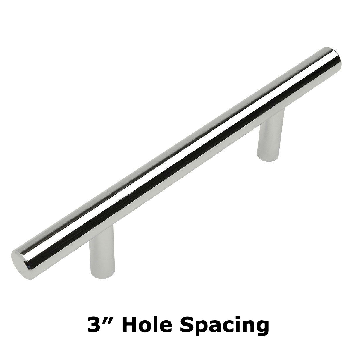 Cosmas 404-030CH Polished Chrome Slim Line Euro Style Bar Pull