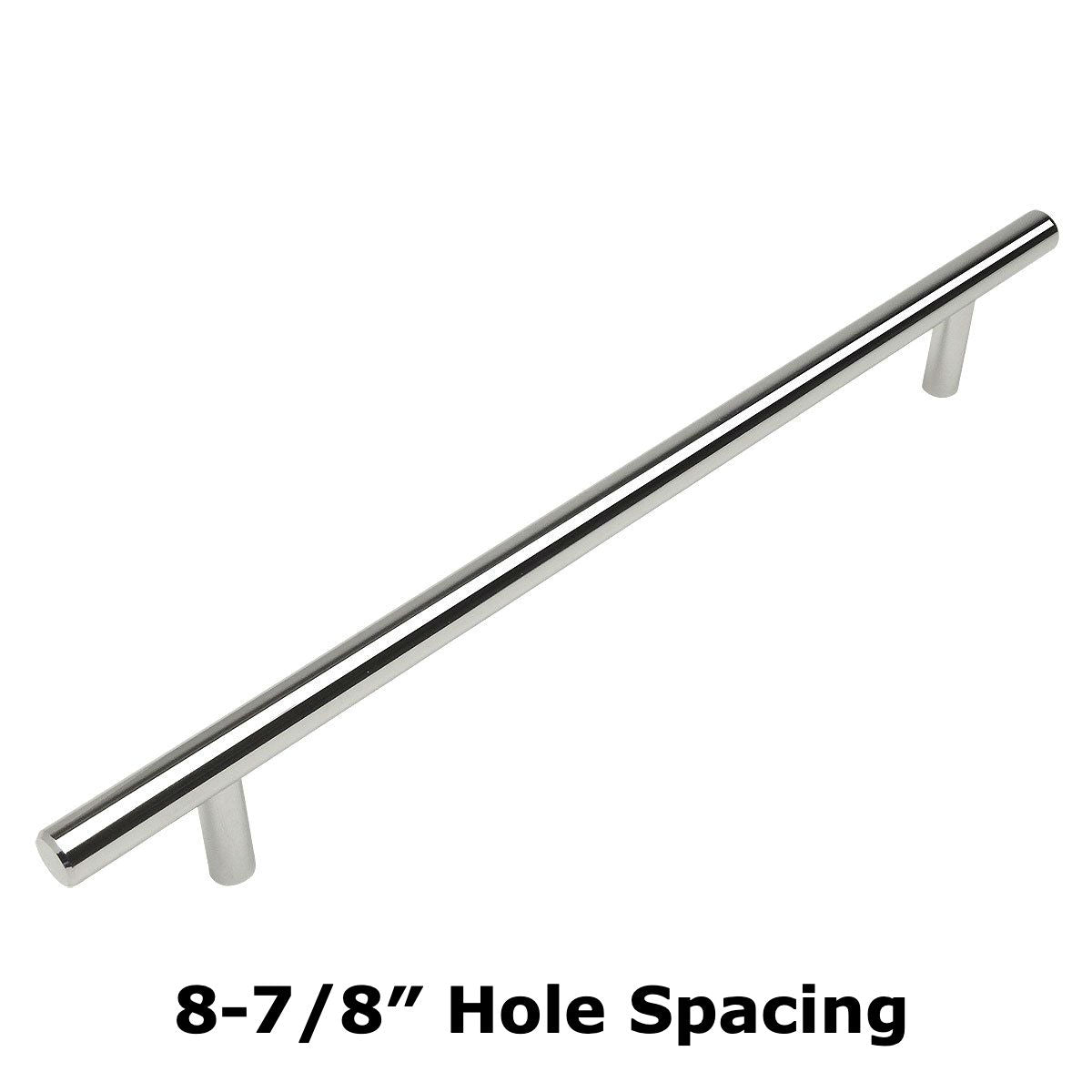 Cosmas 404-224CH Polished Chrome Slim Line Euro Style Bar Pull