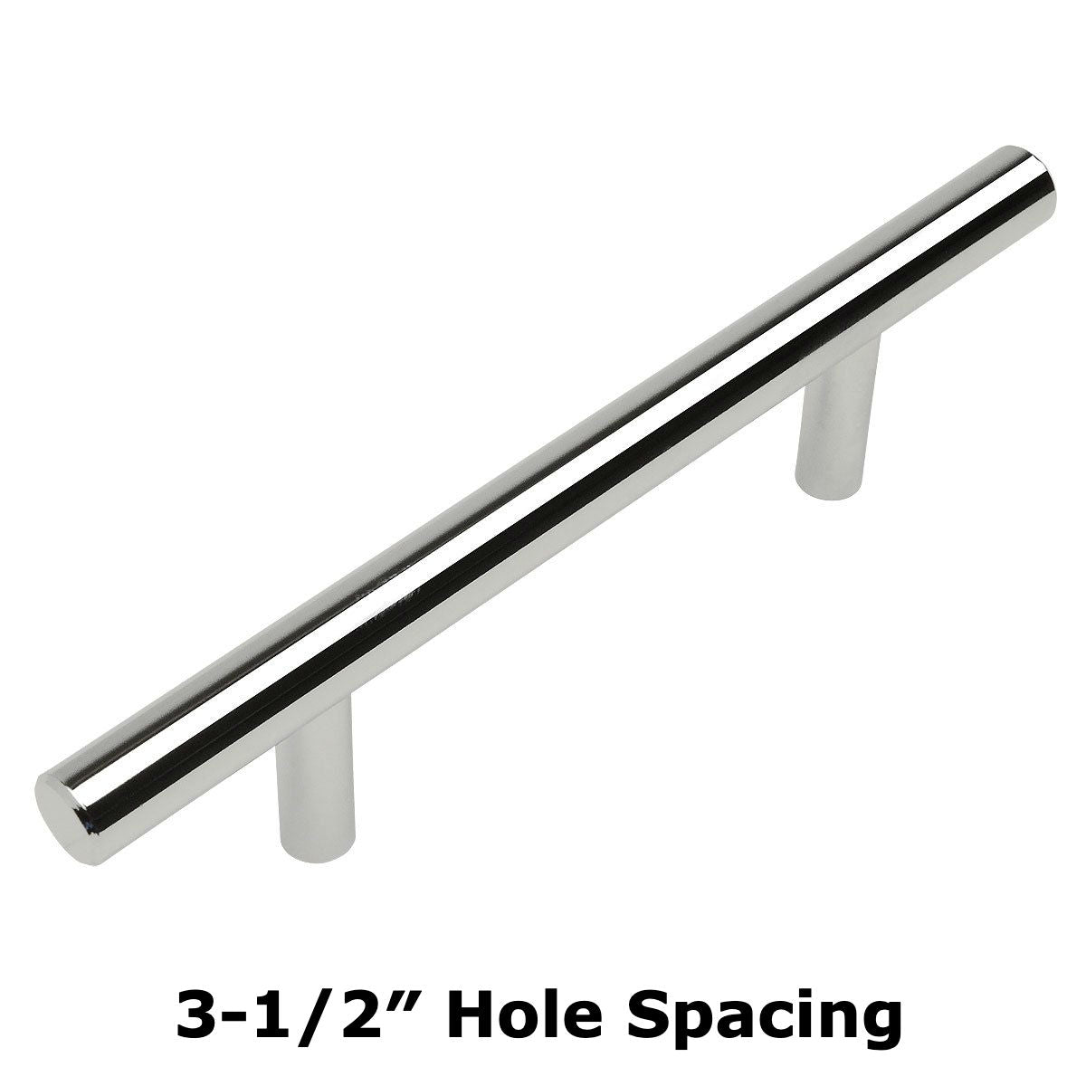 Cosmas 404-3.5CH Polished Chrome Slim Line Euro Style Bar Pull