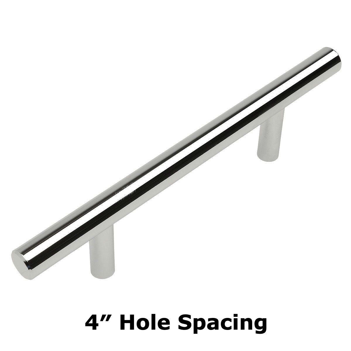 Cosmas 404-4CH Polished Chrome Slim Line Euro Style Bar Pull